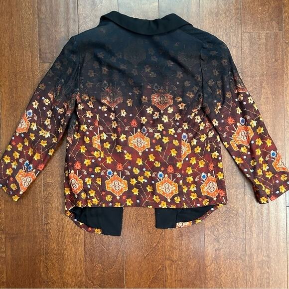 Cartonnier Tuxedo Blazer Ombré Floral Pattern, Size 4 - Picture 13 of 16